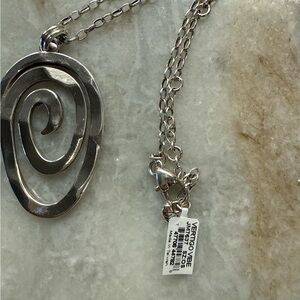 Brighton Silver Swirl Pendant Necklace